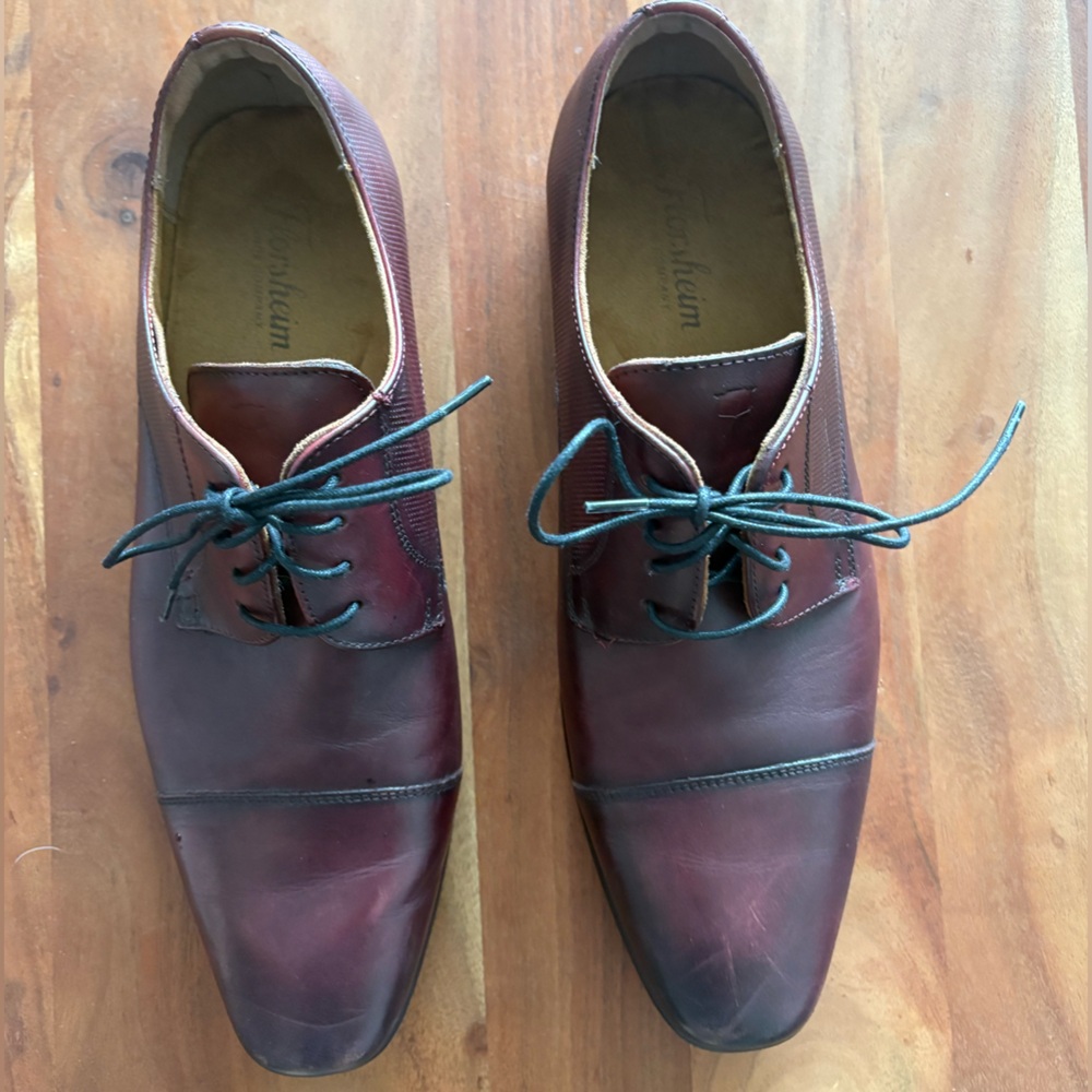 Florsheim Men’s Cap-Toe Derby Shoes - Oxblood